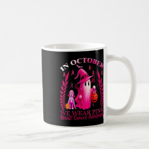Im Oktober tragen wir Pink Shirt Halloween Brust k Kaffeetasse