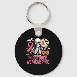 Im Oktober tragen wir Pink Skelett Brustkrebs Hal Schlüsselanhänger