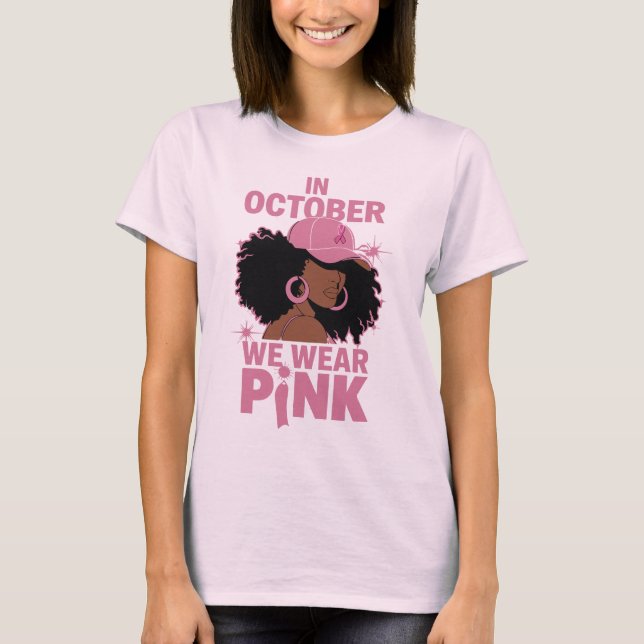 Im Oktober tragen wir Pink T-Shirt (Vorderseite)