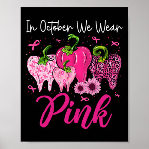 Im Oktober tragen wir Pink Tooth Leopard Dental Br Poster