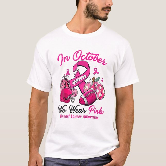 Im Oktober tragen wir Pink und beobachten Fußball  T-Shirt (Vorderseite)