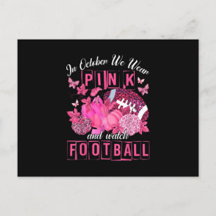 Im Oktober tragen wir Pink und schauen Fußball Bre Postkarte