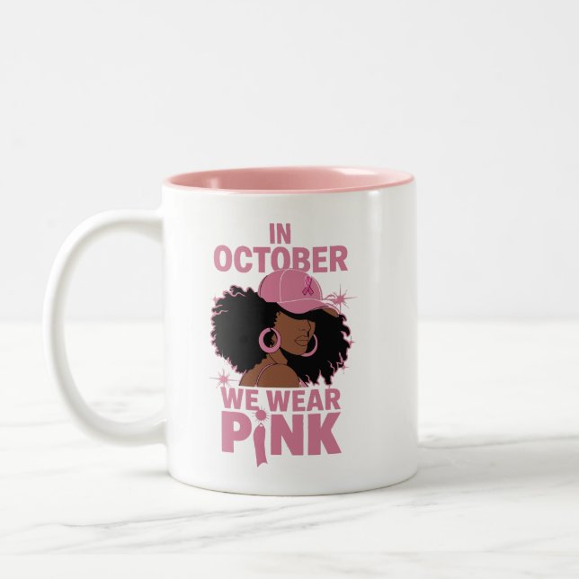 Im Oktober tragen wir Pink Zweifarbige Tasse (Links)