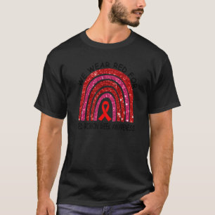 Im Oktober tragen wir Red for Ribbon Week Regenbog T-Shirt