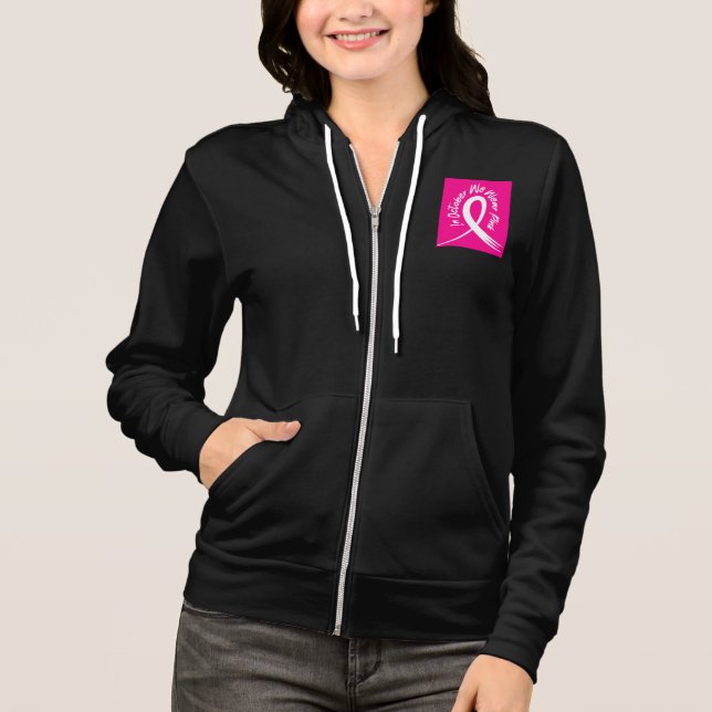 Im Oktober tragen wir rosa Brustkrebs-Bewusstsein Hoodie (Vorderseite)