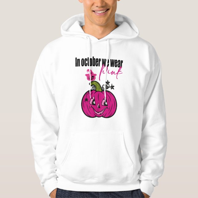 Im Oktober tragen wir rosa Brustkrebs-Bewusstsein Hoodie (Vorderseite)