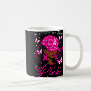 Im Oktober tragen wir rosa Brustkrebs-Bewusstsein Kaffeetasse