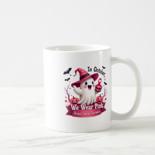 Im Oktober tragen wir rosa Brustkrebs-Bewusstsein Kaffeetasse