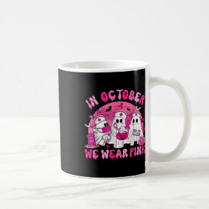 Im Oktober tragen wir rosa Brustkrebs-Bewusstsein Kaffeetasse
