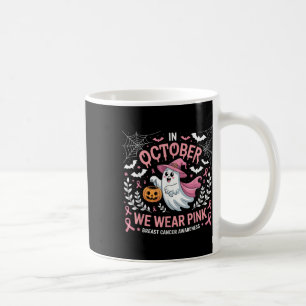 Im Oktober tragen wir rosa Brustkrebs-Bewusstsein Kaffeetasse