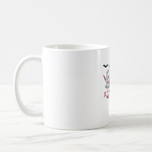 Im Oktober tragen wir rosa Brustkrebs-Bewusstsein  Kaffeetasse (Links)