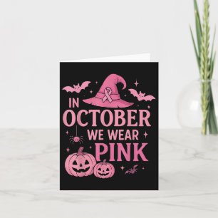 Im Oktober tragen wir Rosa Brustkrebs-Bewusstsein  Karte