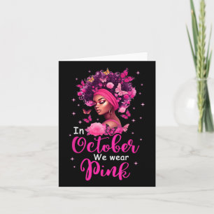 Im Oktober tragen wir rosa Brustkrebs-Bewusstsein Karte