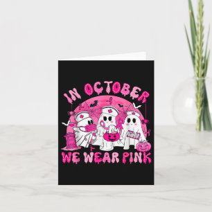 Im Oktober tragen wir rosa Brustkrebs-Bewusstsein Karte