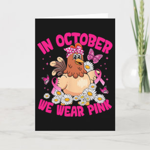 Im Oktober tragen wir Rosa Brustkrebs-Bewusstsein Karte