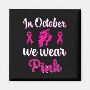 Im Oktober tragen wir Rosa Brustkrebs-Bewusstsein Magnet
