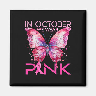 Im Oktober tragen wir rosa Brustkrebs-Bewusstsein Magnet