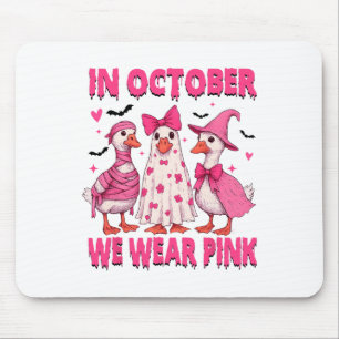 Im Oktober tragen wir rosa Brustkrebs-Bewusstsein Mousepad