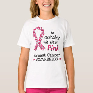 Im Oktober tragen wir rosa Brustkrebs-Bewusstsein T-Shirt