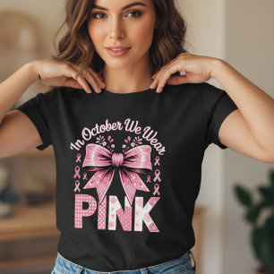 Im Oktober tragen wir rosa Brustkrebs-Bewusstsein T-Shirt