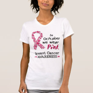 Im Oktober tragen wir rosa Brustkrebs-Bewusstsein T-Shirt