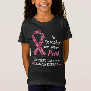 Im Oktober tragen wir rosa Brustkrebs-Bewusstsein T-Shirt