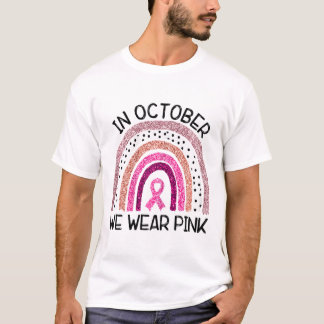 Im Oktober tragen wir rosa Brustkrebs-Bewusstsein T-Shirt