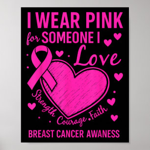 Im Oktober tragen wir Rosa Brustkrebs-Bewusstseins Poster