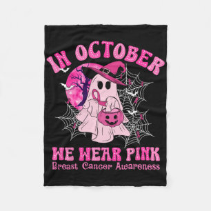 Im Oktober tragen wir rosa Brustkrebs Frauen Geist Fleecedecke