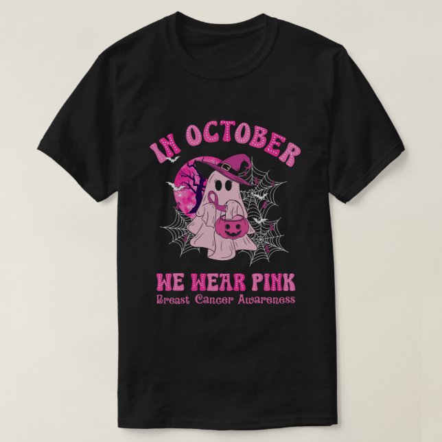 Im Oktober tragen wir rosa Brustkrebs Frauen Geist T-Shirt (Design vorne)