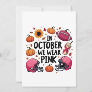Im Oktober tragen wir rosa Brustkrebs-Fußball Ankündigung
