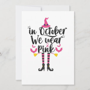 Im Oktober tragen wir rosa Brustkrebs, Hexengesche Einladung