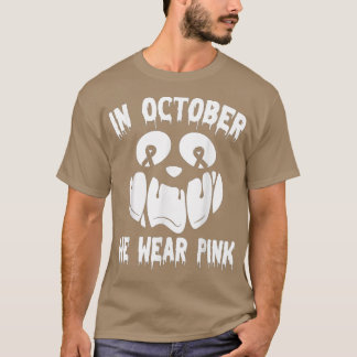 Im Oktober tragen wir rosa Brustkrebs-Jackolantern T-Shirt
