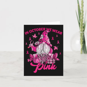 Im Oktober tragen wir rosa Brustkrebs Pink Gnome F Karte