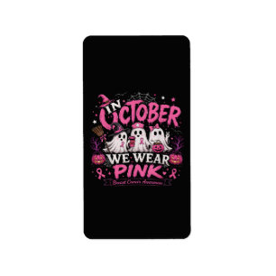 Im Oktober tragen wir Rosa Brustkrebsaufklärung Adressaufkleber