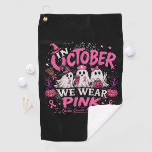 Im Oktober tragen wir Rosa Brustkrebsaufklärung Golfhandtuch