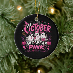 Im Oktober tragen wir Rosa Brustkrebsaufklärung Keramik Ornament