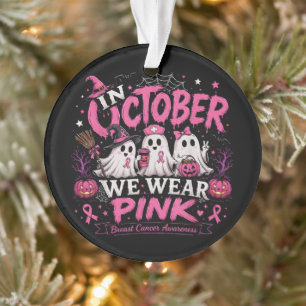 Im Oktober tragen wir Rosa Brustkrebsaufklärung Ornament