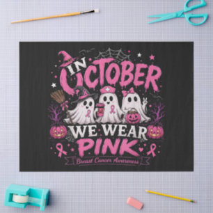 Im Oktober tragen wir Rosa Brustkrebsaufklärung Seidenpapier