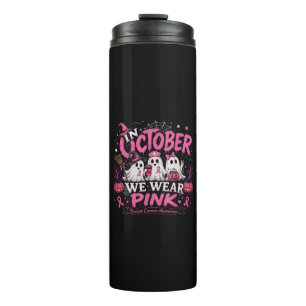 Im Oktober tragen wir Rosa Brustkrebsaufklärung Thermosbecher
