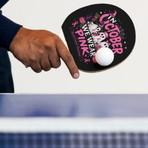 Im Oktober tragen wir Rosa Brustkrebsaufklärung Tischtennis Schläger