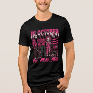 Im Oktober tragen wir Rosa Brustkrebsbewusstsein  Tri-Blend Shirt