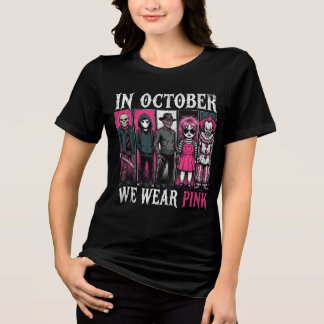 Im Oktober tragen wir Rosa | Brustkrebsbewusstsein Tri-Blend Shirt