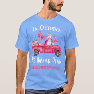 Im Oktober tragen wir rosa Brustkrebserkrankungen T-Shirt