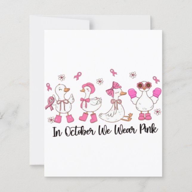 Im Oktober tragen wir rosa Entendesign 🎀 🦆 💗 (Vorderseite)