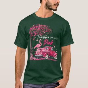 Im Oktober tragen wir rosa Flamingo Truck Leopard T-Shirt