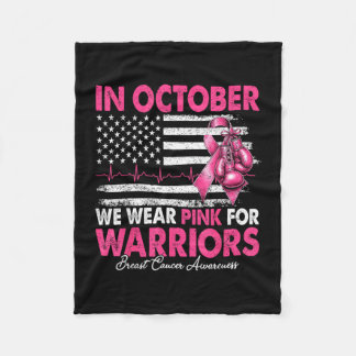 Im Oktober tragen wir Rosa für Krieger Brustkrebs Fleecedecke