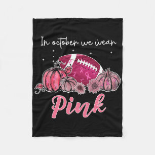 Im Oktober tragen wir rosa Fußball-Brustkrebs-Bewu Fleecedecke