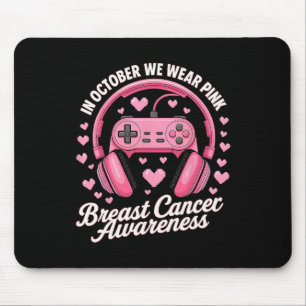Im Oktober tragen wir rosa Gaming Breast Cancer Aw Mousepad