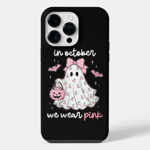 im Oktober tragen wir rosa Geist Halloween iPhone 14 Pro Max Hülle